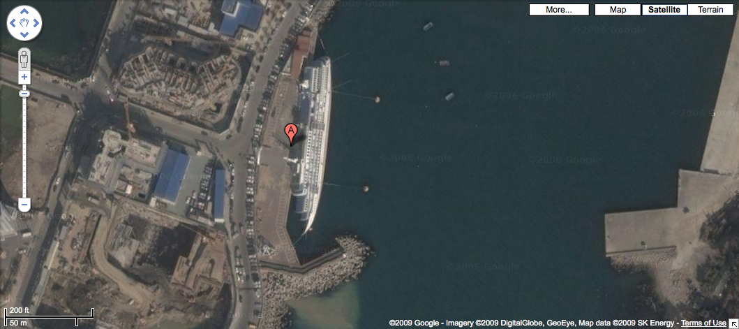 picture 31 Capsized Cruise Ship Visible on Google Maps