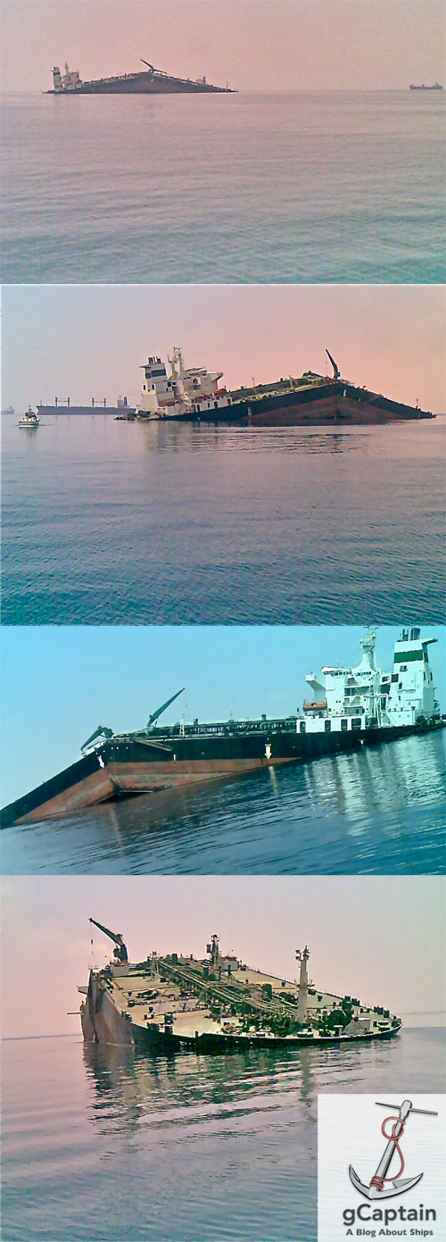 Oil Tanker MV Elli - suez canal salvage photos