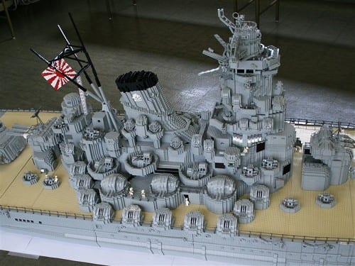 LEGO battleship Yamato superstructure