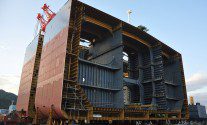 VLCC shipyard DSME block sections shipbuilding
