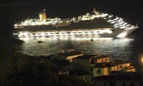 costa concordia night aground
