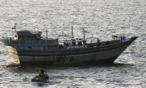 The Iranian-flagged fishing dhow Al Molai and her crew were rescued by the U.S. Navy last week.  Photo: (U.S. Navy photo/Released)