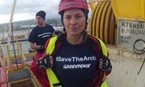 lucy lawless greenpeace noble discoverer shell new zealand xena