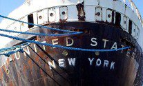 Photo Of The SS United States by Gene Carl Feldman