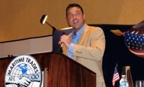 At the AFL-CIO's Maritime Trades Department conference in Lake Buena Vista, Fla., on March 9, 2012, Rep. Michael Grimm (R-N.Y.) told maritime union leaders that he is influenced by the experience of his father, a member of the Roofers union.   (Photo by Jordan Biscardo of Seafarers International Union)