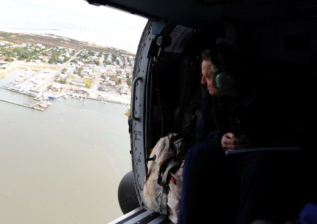 121031-G-0000-1-Vice Adm Parker overflight US Coast Guard Vice Admiral Robert C. Parker sandy new jersey