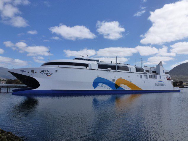 The Lopez Mena (Francisco) at the Incat Shipyard. Photographer: Kim Clifford. Image (c) Incat Tasmania