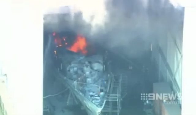 HMAS Bundaberg Burns in Brisbane, Total Loss Appears Likely