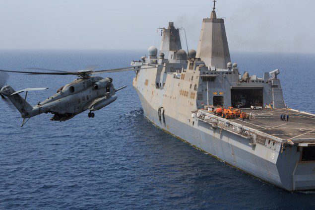 Marine Corps Helicopter Crashes In Gulf of Aden While Landing Aboard Navy Ship