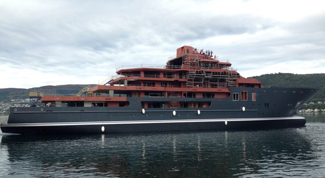 Anonymous Billionaire Shows Up at Kleven Verft to Witness Launch of Expedition Yacht