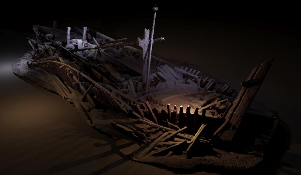 Photogrammetric model of a wreck from Ottoman period. Credit: EEF/Black Sea MAP