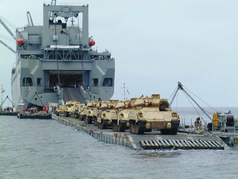 JLOTS Ship Offloading Army Tanks