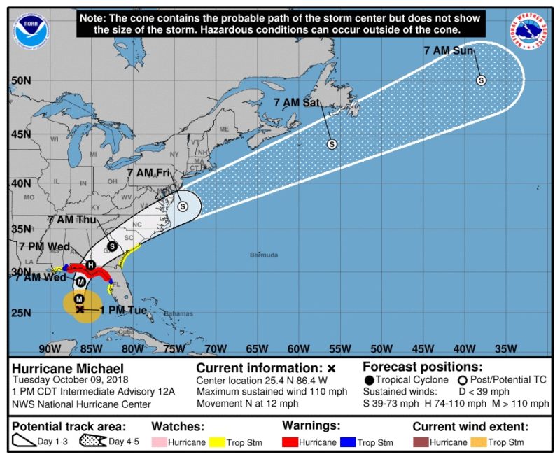 Hurricane Michael Shuts Nearly 40 Percent of UNITED STATE Gulf of Mexico Oil Output