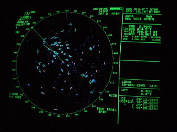 Ship's Radar on bridge
