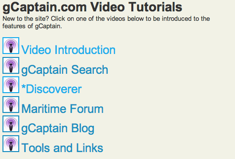 gCaptain video tutorials