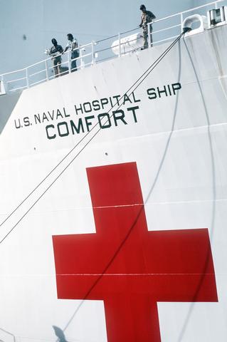 Red Cross of Hospital Ship USNS Comfort