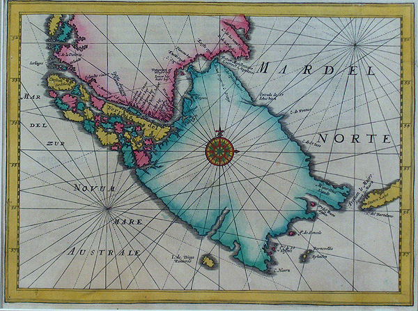 Antique Mercator Chart - Strait of Magellan