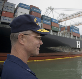 USCG Official Interviewing By Cosco Busan