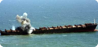 Ship msc napoli salvage explosion