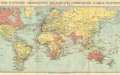 Undersea Cable Map WWI