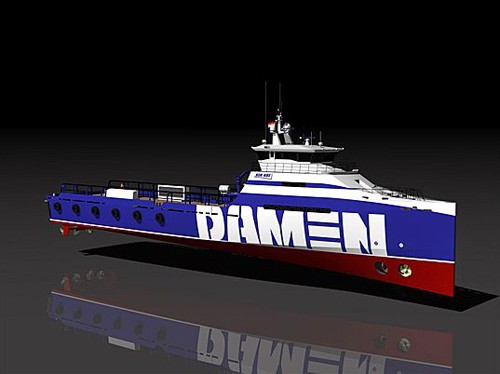 Who says crew boats are ugly?  Check out the Damen Fast Crew Supplier 5009
