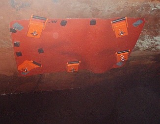 miko-magnetic-patch on hull of nuclear waste tanker