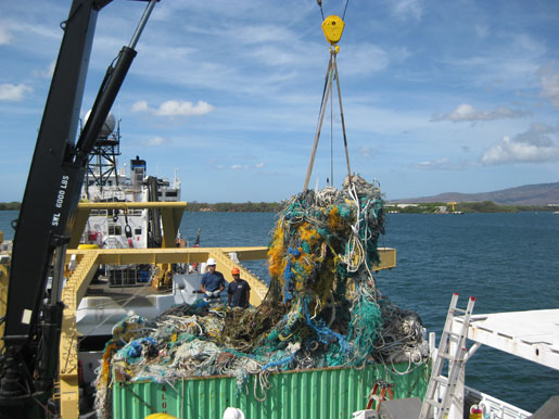 NOAA ship garbage retrieval