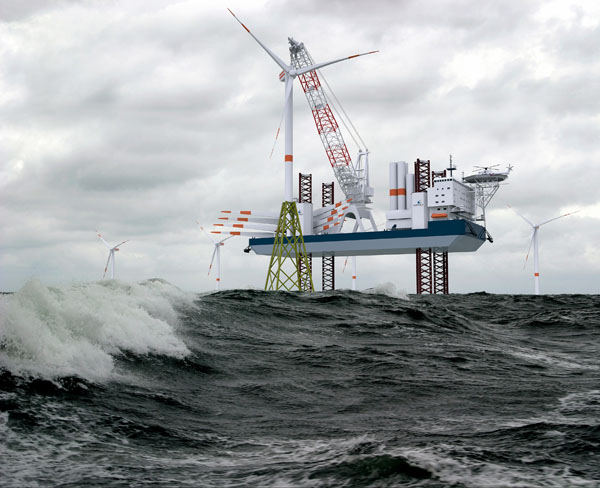 High Performance Wind Turbine Installation Vessel