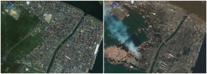 JApan Tsunami Google Earth Map