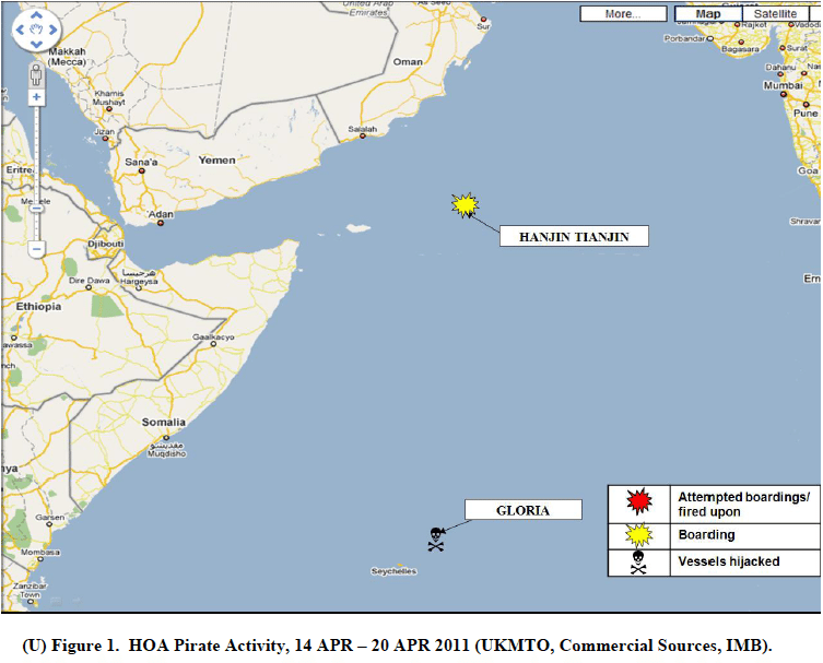 Weekly Maritime Crime and Piracy Update – Week of 14 April 2011