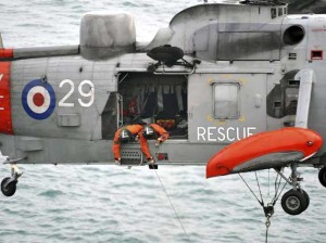 Royal Navy coast guard helicopter rescue