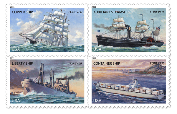 A look at the new U.S. Merchant Marine Forever stamps