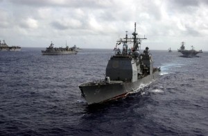 US Navy cruiser exercise battlegroup tandem thrust