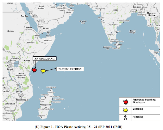 Weekly Maritime Crime and Piracy Report – Week Sep 15-21, 2011
