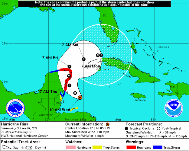 Hurricane Rina UPDATE: Storm Expected To Visit Yucatan, Cuba, Avoid US