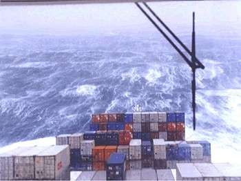 container ship containership storm