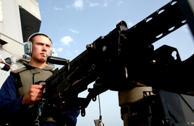 Operation Iraqi Freedom Navy .50 cal anti piracy security team forces naval self defense