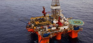 Transocean semisubmersible drilling rig offshore