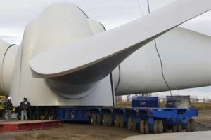 A Bard 5.0 nacelle wind turbine bard holding