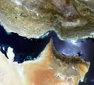 Strait of Hormuz satellite image