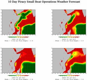 ten day piracy small boat operations weather forecast