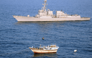 USS Kidd (DDG 100) iranian dhow