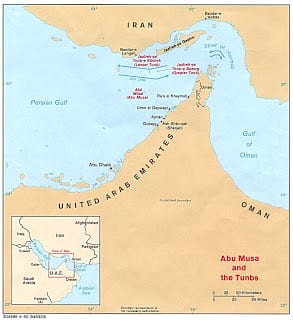 Map of The Straight Of Hormuz