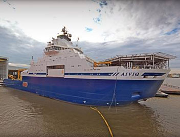 Shell Takes Delivery of the New Ice-Classed M/V Aiviq, ECO’s Largest and Most Advanced Vessel to Date