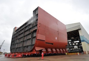 Queen Elizabeth aircraft carrier shipyard BAE Systems megablock construction shipbuilding