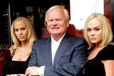 John Fredriksen With His Daughters Kathrine and Cecilie