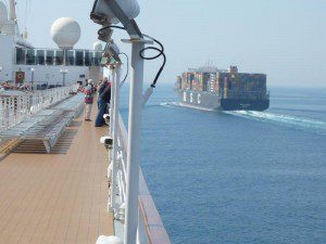 MSC cruise ship Lirica NEar Miss