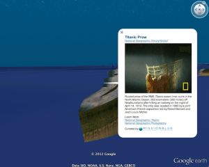 Как найти титаник в google earth