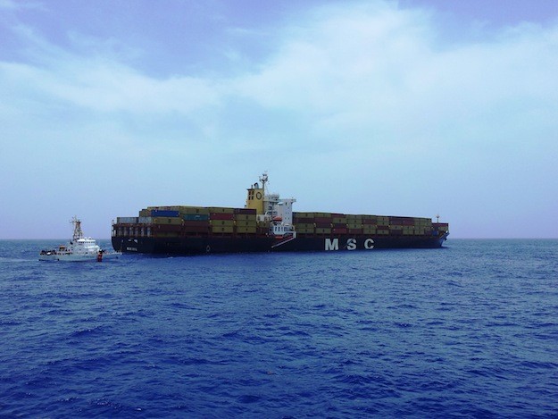 Blast Cripples MSC Container Ship Off Puerto Rico