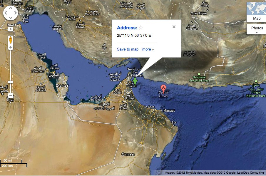 False Alarm in Gulf of Oman
